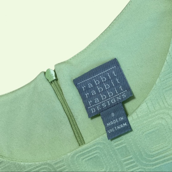 VINTAGE | 60s Inspired Retro Rabbit Rabbit Rabbit Mod Dress - Picture 4 of 5